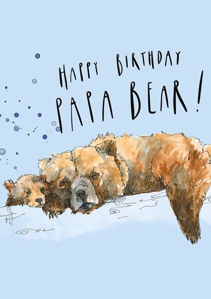 Papa Bear Birthday Card
