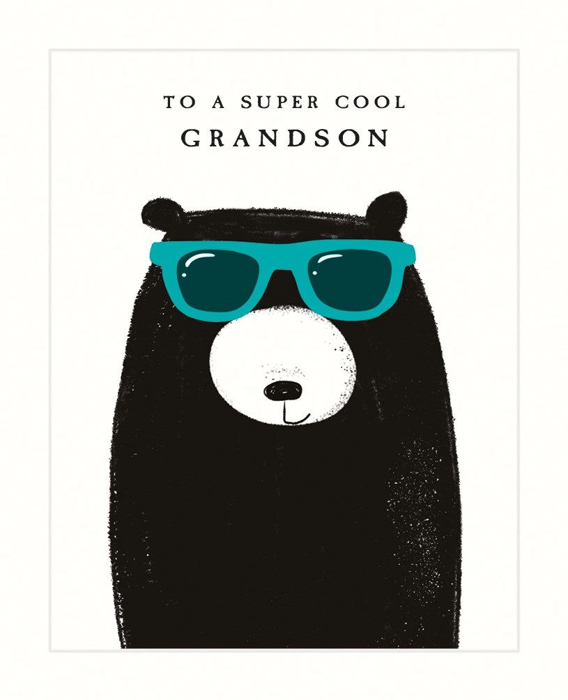 Bear Grandson Sunglasses Birthday Card