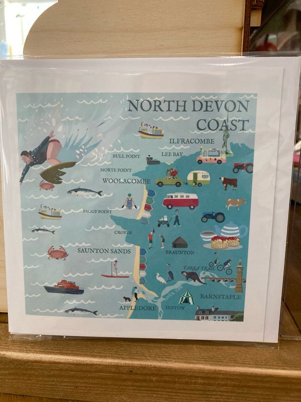 Betty Boyns North Devon Coast Greeting Card