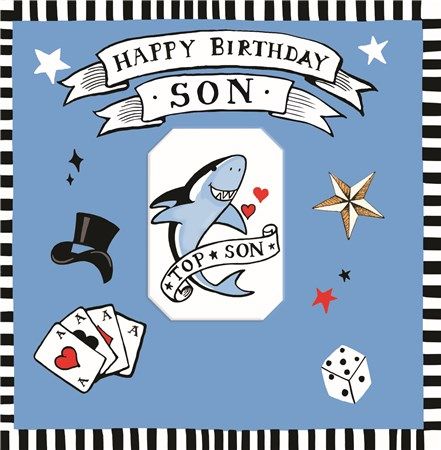 Son Shark Tattoo Card