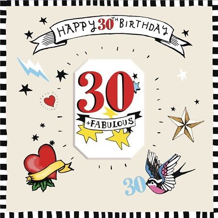 30th Birthday Tattoo Card