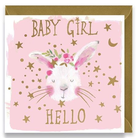 Baby Girl Rabbit Card
