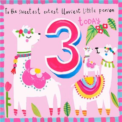 3 Today Lovely Llama Card