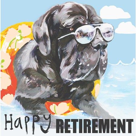 Retirement Dog In Sunglasses Card