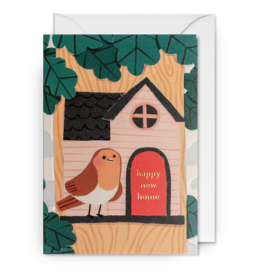 Bird House New Home Card