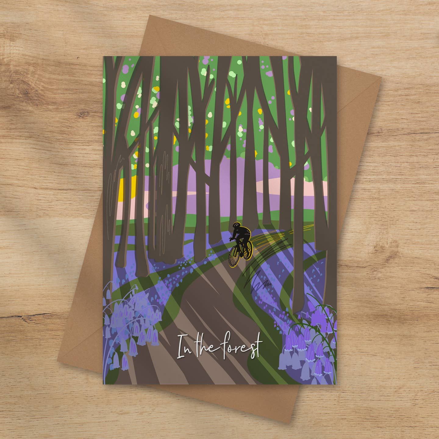 Wanderlust Card - In The Forest Cyclist