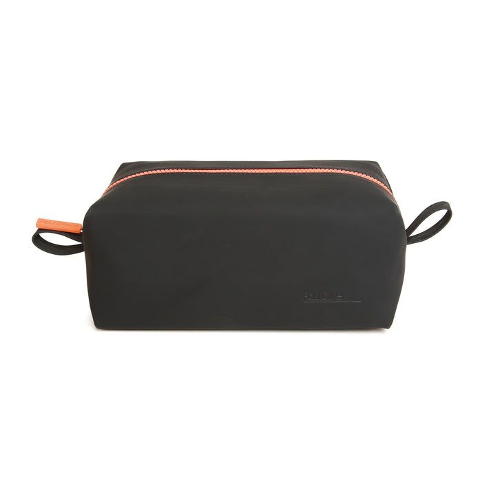 Paul Oliver Rubberised Washbag - Black