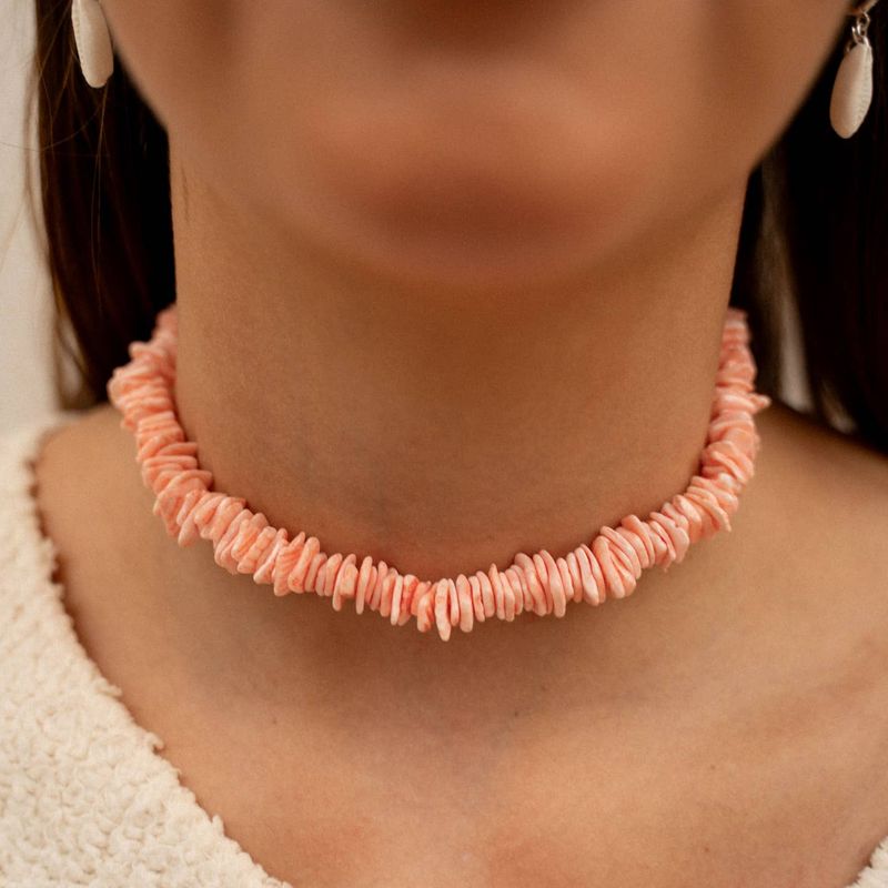 Peach Bead Necklace
