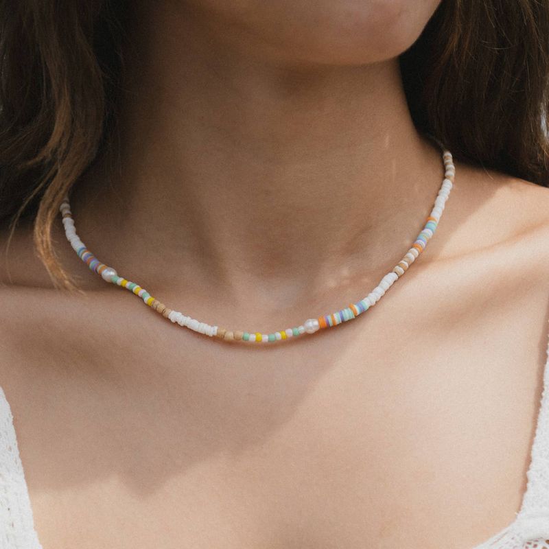 Beach Bead Necklace Multi