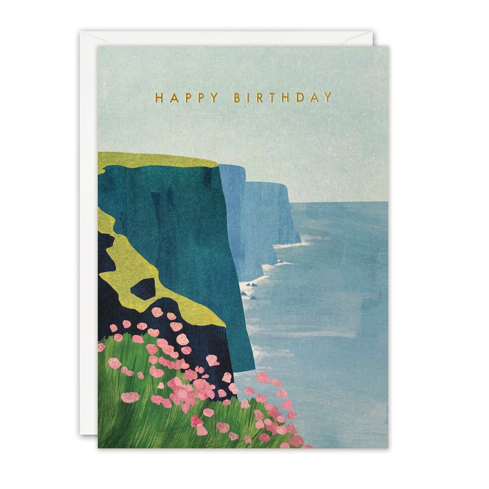 Offshore Cliffs Birthday Card