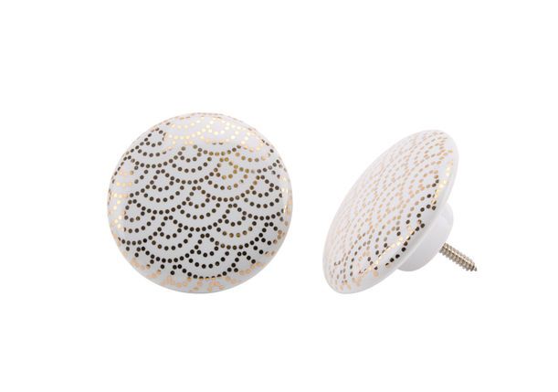 Large Gold Scallop Design Drawer Pull