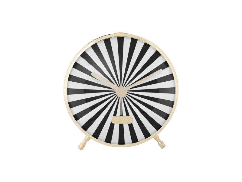 Karlsson Candy Swirl Alarm Clock - Black &amp; White