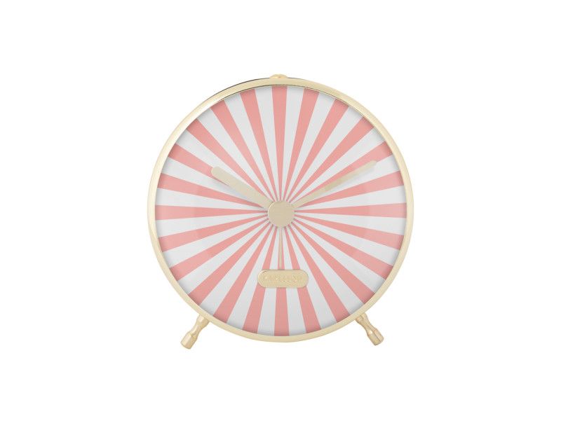 Karlsson Candy Swirl Alarm Clock - Flamingo Pink &amp; White