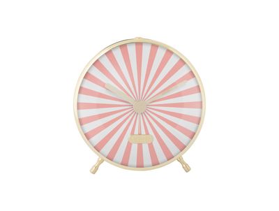 Karlsson Candy Swirl Alarm Clock - Flamingo Pink &amp; White