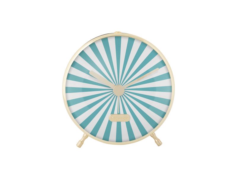 Karlsson Alarm Clock Candy Swirl - Turquoise Blue &amp; White