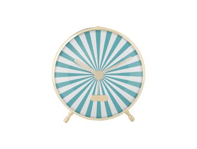 Karlsson Alarm Clock Candy Swirl - Turquoise Blue &amp; White