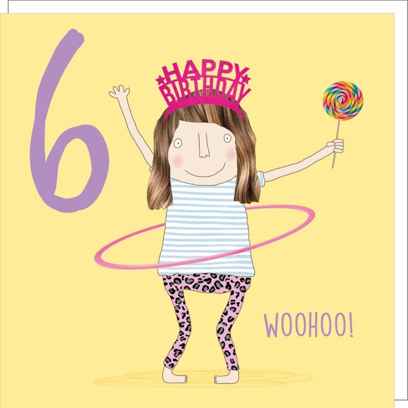 Hula 6 Birthday Card
