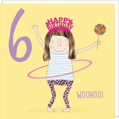Hula 6 Birthday Card