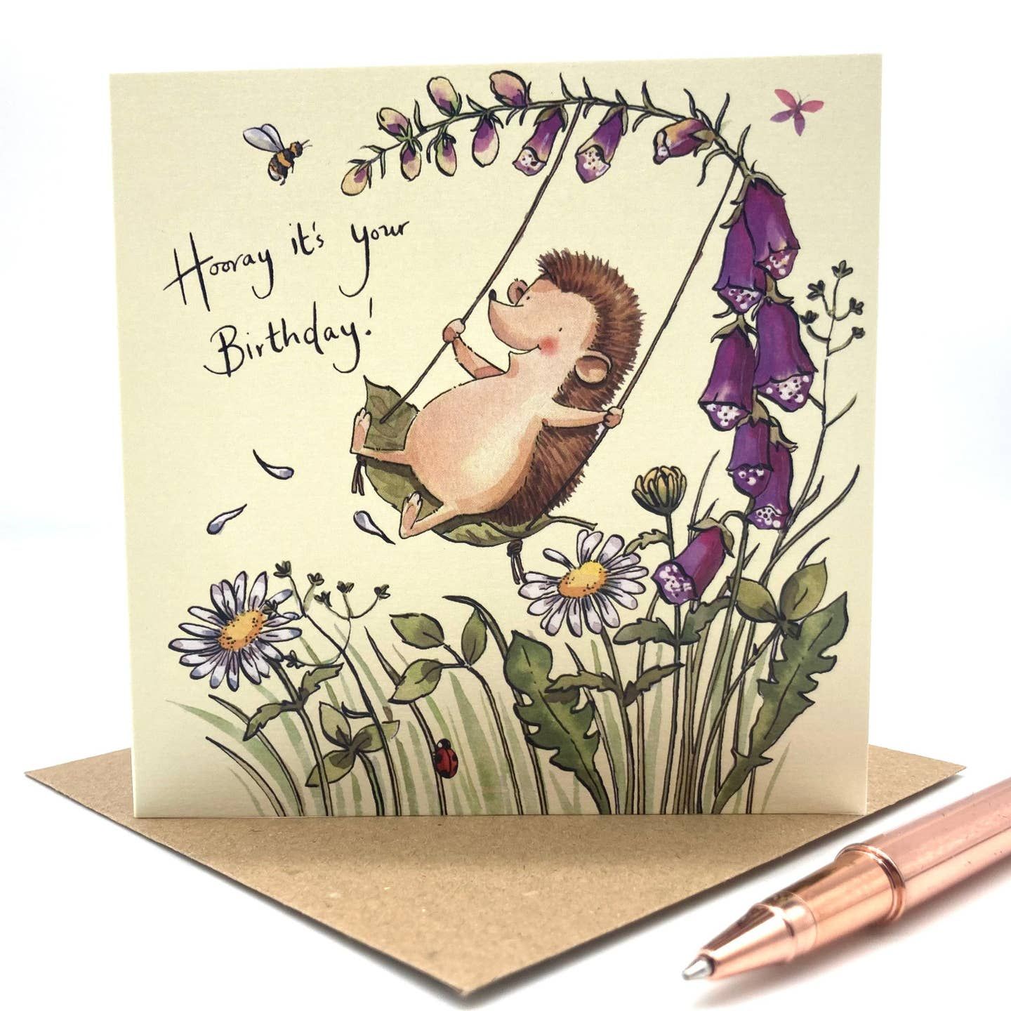 Hooray Hedgehog Birthday Card