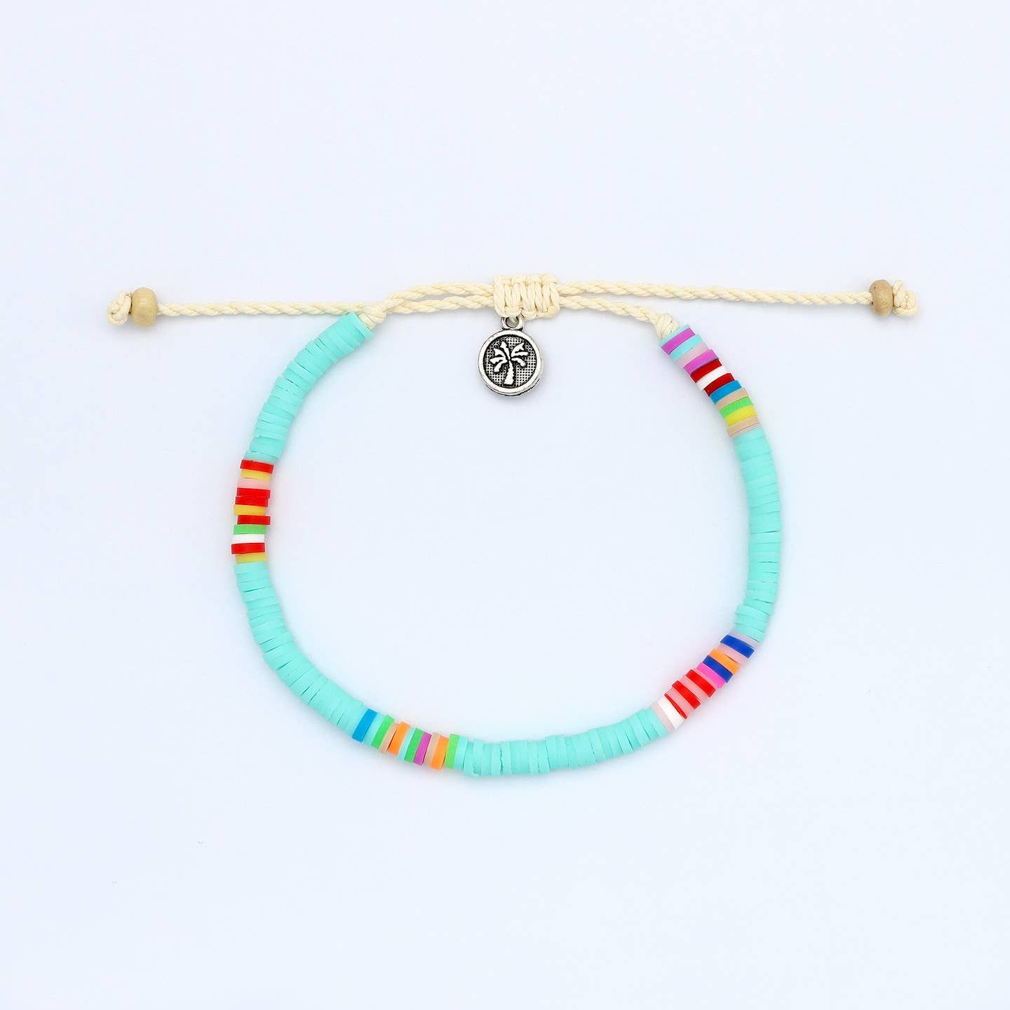 Clay Bead Bracelet Aqua