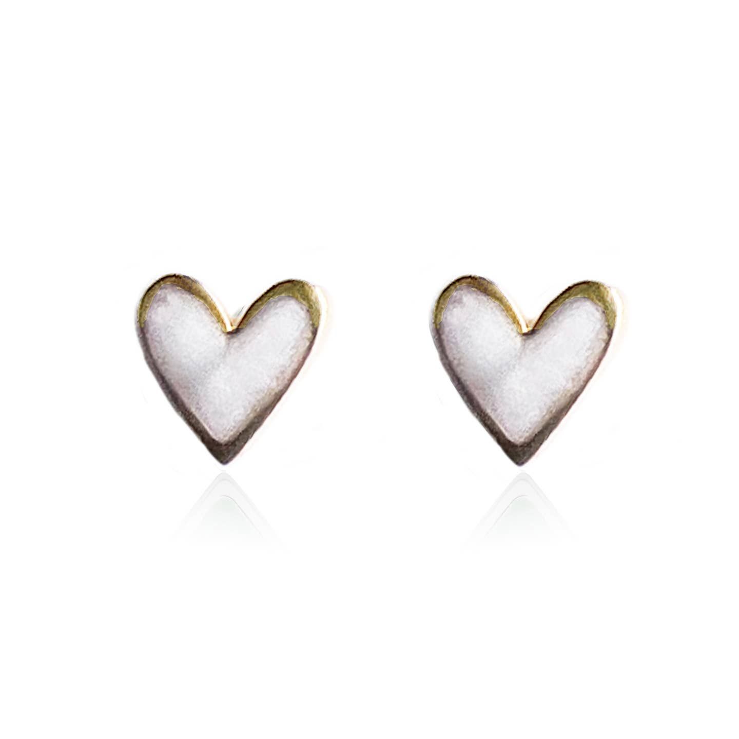 Mini Pearlescent Studs With Gold Plating