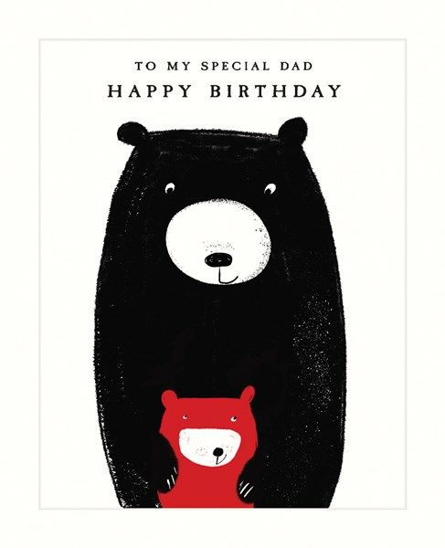 Bear Special Dad Birthday Card