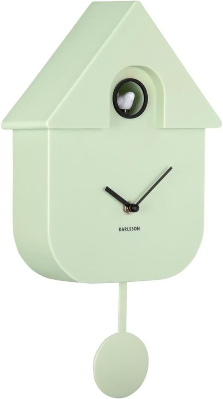 Karlsson Modern Cuckoo Clock - Soft Green