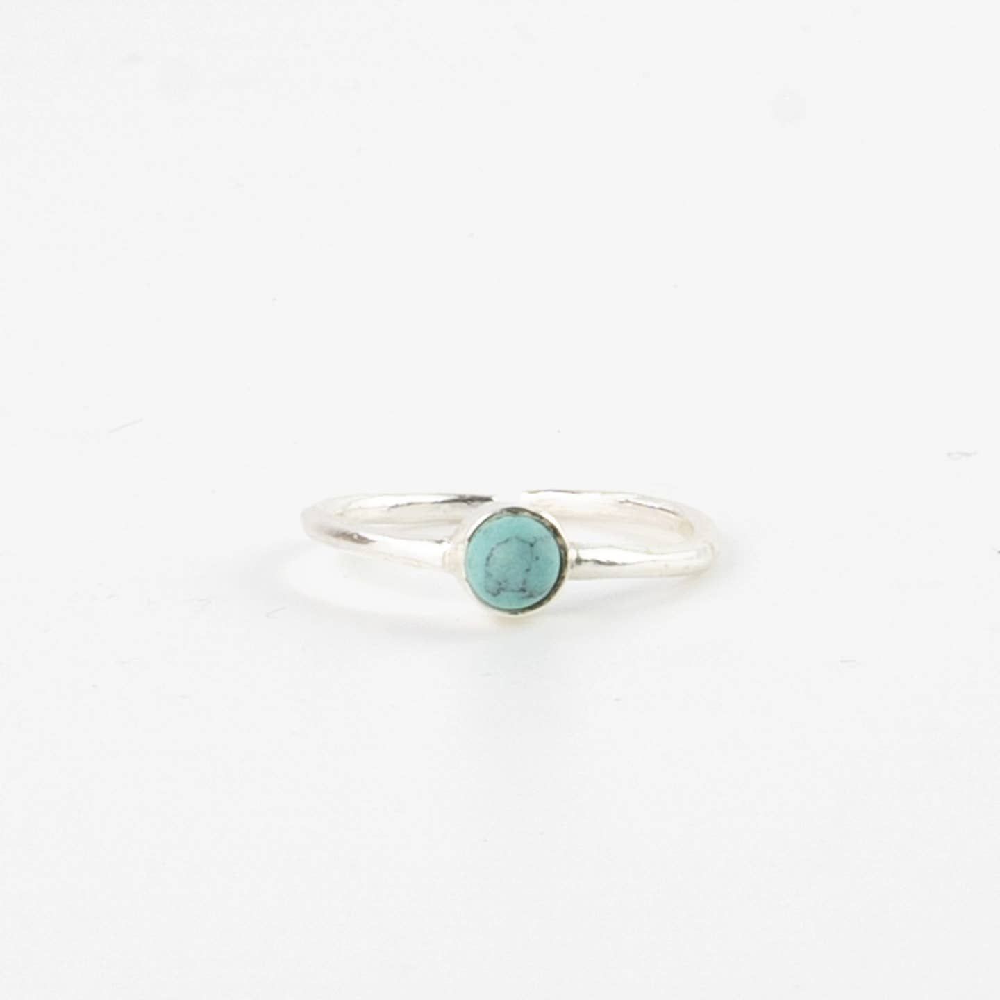 Aquamarine Stone Ring - Silver Plated