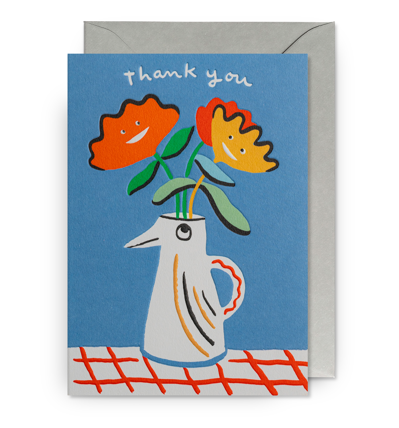 Happy Flowers Thank You Card