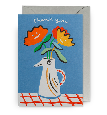 Happy Flowers Thank You Card