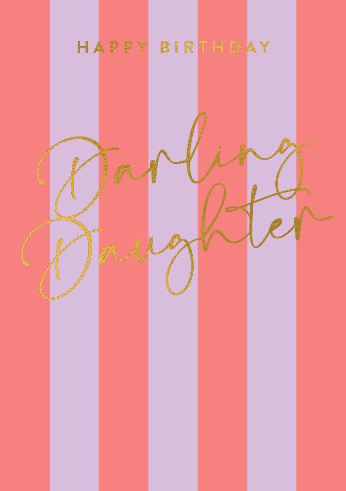 Darling Daughter Stripe Card