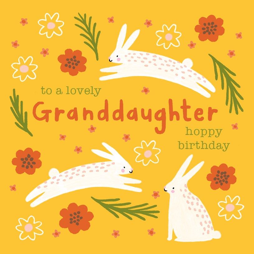 Granddaughter Hoppy Birthday Card
