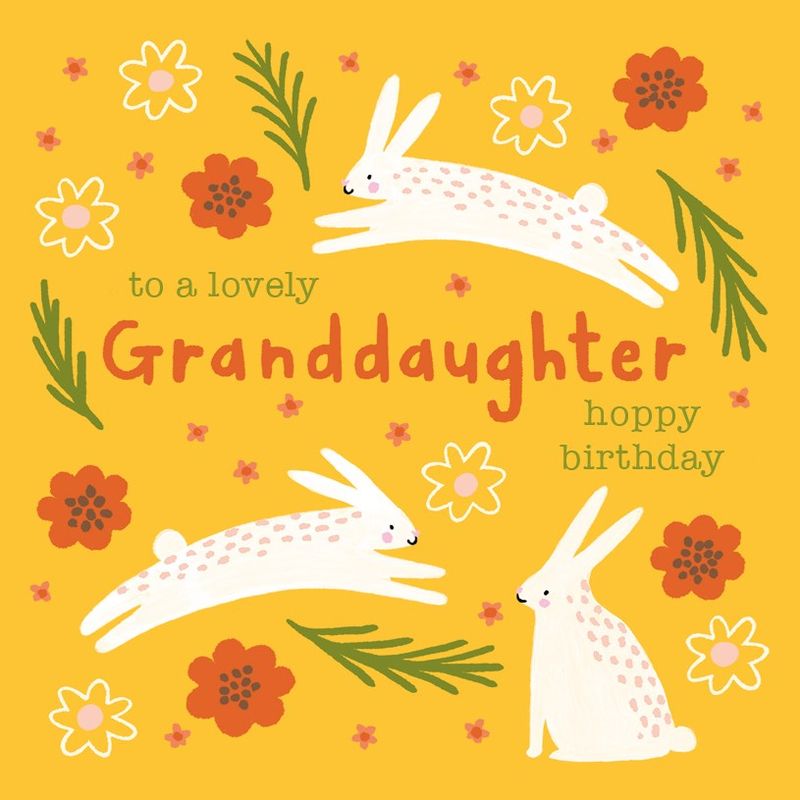 Granddaughter Hoppy Birthday Card