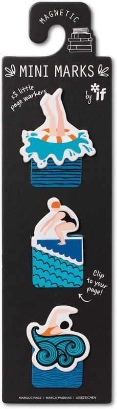 Magnetic Bookmarks Set Of 3 - Swimmers