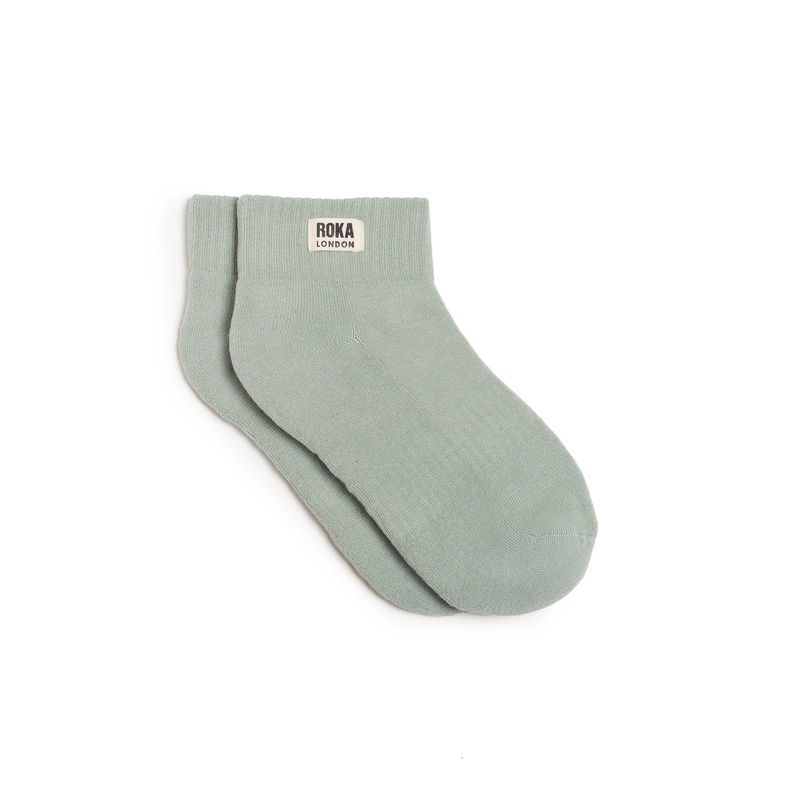 Roka London Wembley Organic Cotton Socks - Mist (One Size)