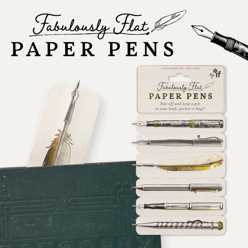 Fabulously Flat Paper Pens Pack Of 6