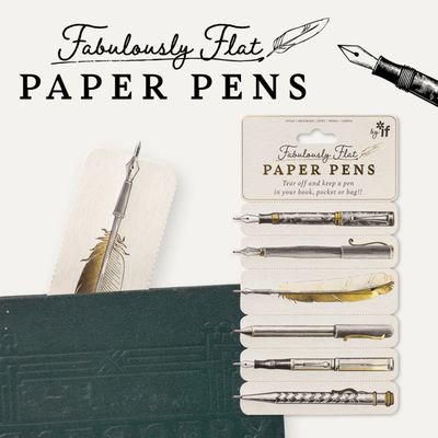 Fabulously Flat Paper Pens Pack Of 6