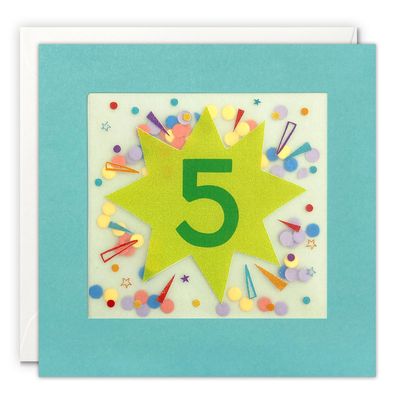 5 Starburst Paper Shakies Card