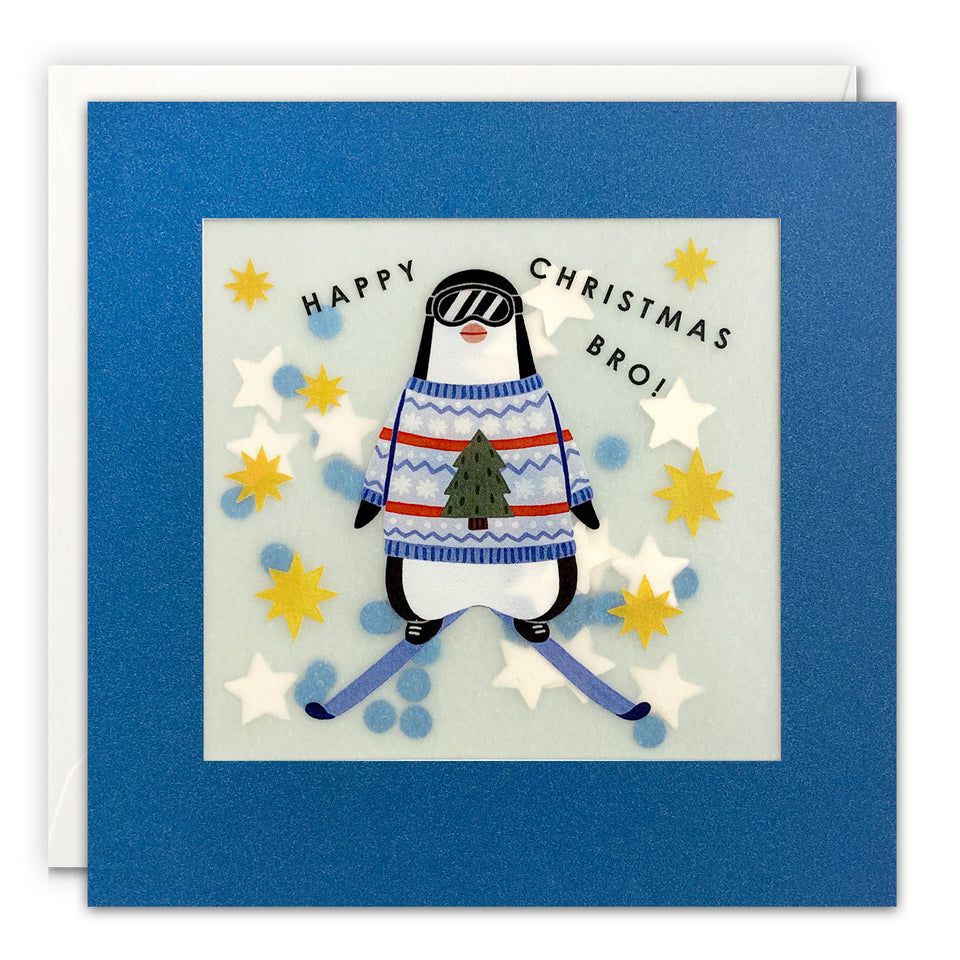 Christmas Penguin Bro Shakies Card