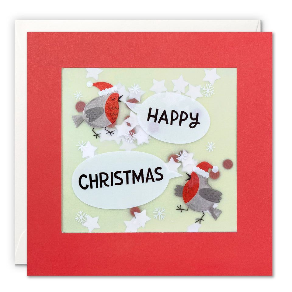 Christmas Robins Shakies Card