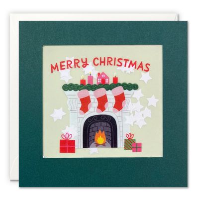 Christmas Fireplace Shakies Card