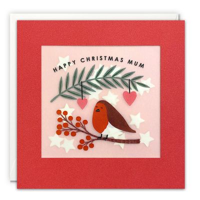 Christmas Robin Mum Shakies Card
