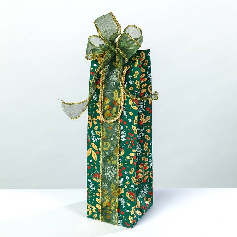 Bottle Bag - Christmas Holly