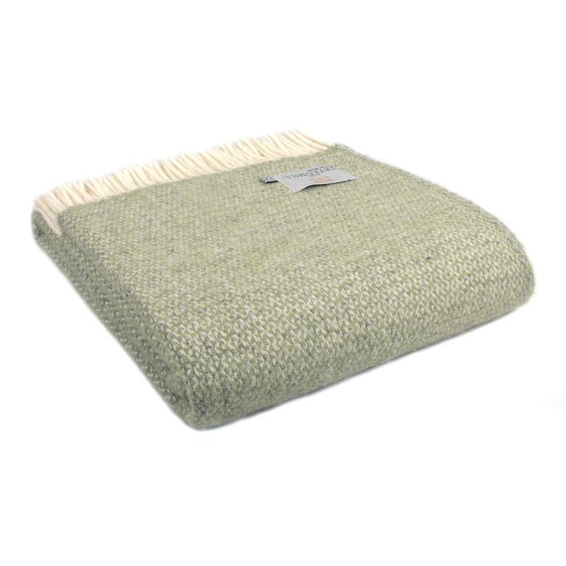 Tweedmill Illusion Throw - Green &amp; Grey