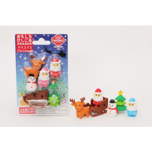 Iwako Christmas Erasers Pack