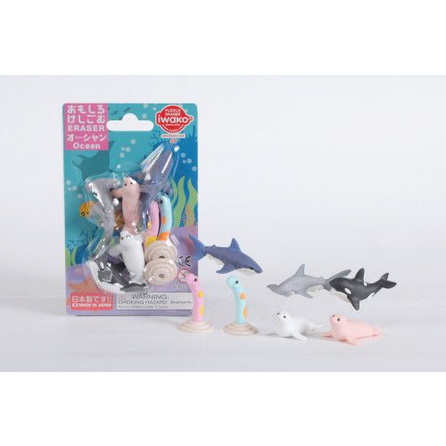 Iwako Ocean Erasers Pack