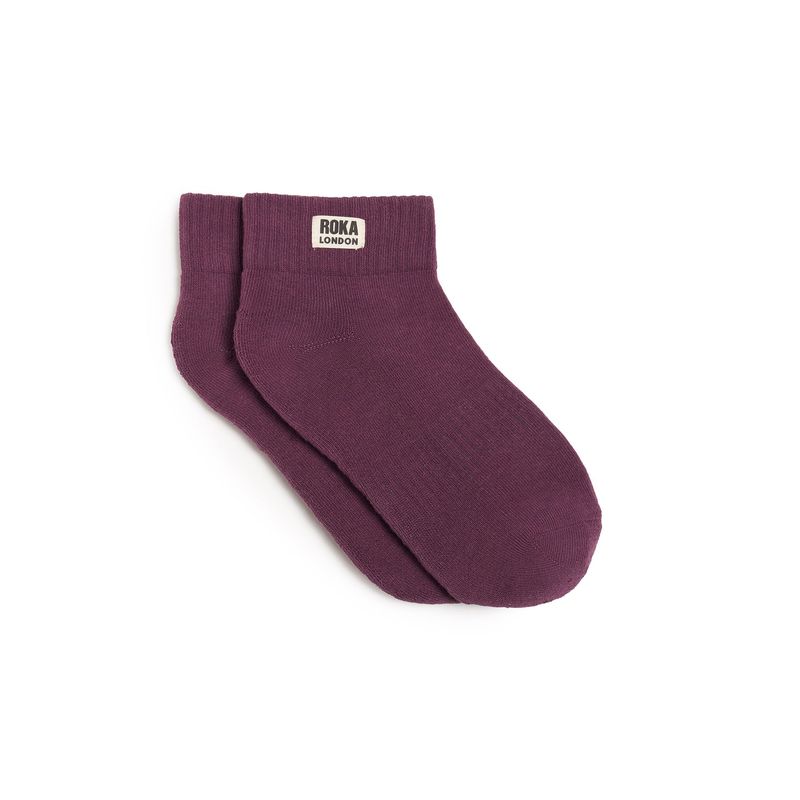Roka London Wembley Organic Cotton Socks - Berry (One Size)