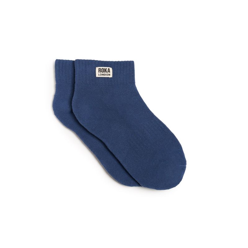 Roka London Wembley Organic Cotton Socks - Coastal Blue (One Size)