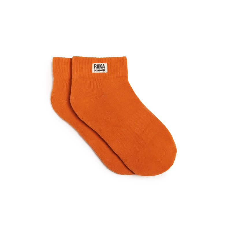 Roka London Wembley Organic Cotton Socks - Burnt Orange (One Size)