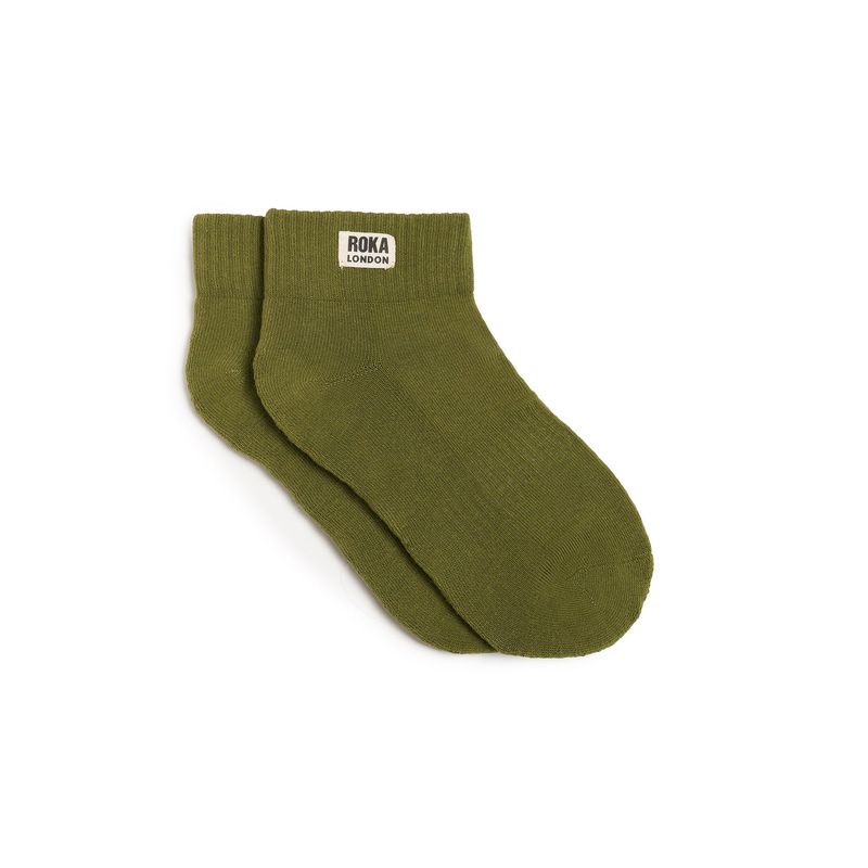 Roka London Wembley Organic Cotton Socks - Avocado (One Size)